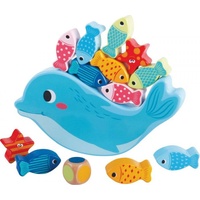 Vedes SpielMaus Holz Balance Spiel Delfin, 14 Teile