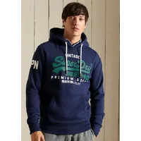 Superdry Vintage Logo Kapuzenpullover Midnight Blue Grit L