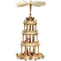 SIKORA P4 Klassische Holz XL Weihnachtspyramide mit 4 Etagen