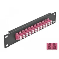 DeLock 10′′ LWL Patchpanel 12 Port LC Duplex violett