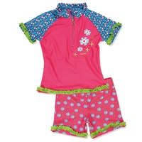Playshoes UV-Schutz Bade-Set Blume pink, 74/80