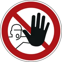 SOENNECKEN Hinweisschild Zutritt für Unbefugte verboten P06 rund 200mm