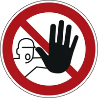 SOENNECKEN Hinweisschild Zutritt für Unbefugte verboten P06 rund 200mm
