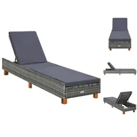 VidaXL Sonnenliege mit Auflage Poly  200 x 55 x