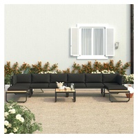 VidaXL Garten-Ecksofa-Set 5-tlg. Braun/Grau