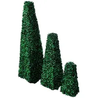 VidaXL Buchsbaum-Set 3 tlg. Künstlich Formschnitt Pyramide