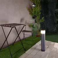 Deko-Light Außenstandleuchte Aluminium 42 cm 2-fach inkl. Klappdeckel dunkelgrau