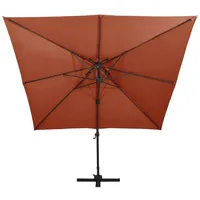 VidaXL Ampelschirm mit Lüftung 300 x 300 cm terrakotta