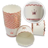 Frau WUNDERVoll® Muffin Backformen 100 Stück, Durchmesser 6,1 cm,Krone