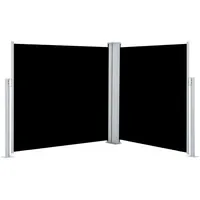 VidaXL Ausziehbare Seitenmarkise 120 x 600 cm Schwarz