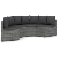 VidaXL Garten-Sofagarnitur 4-tlg. grau