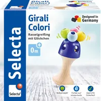 Selecta 61062 Girali Colori, Stielgreifling aus Holz, 10 cm,