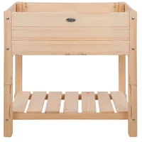 Esschert Design Hochbeet aus Holz mit Ablage und Einlegefolie,