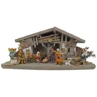 Krippenursel Stilvolle Weihnachtskrippe Breitenbrunn inkl. 12-tlg. Figurensatz K 650-9