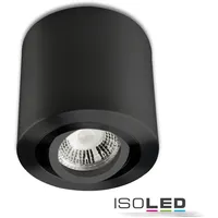 ISOLED Deckenaufbauleuchte rund für GU10/MR16, Alu schwarz, exkl. Leuchtmittel