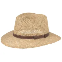 Breiter Strohhut in beige | XXL