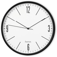 Hama Wanduhr ohne tickgeräusche (leise Wohnzimmer-Uhr mit großem Ziffernblatt,
