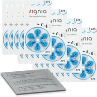 Signia 60x Siemens Signia Hörgerätebatterien PR44 Blau 24600 (10x