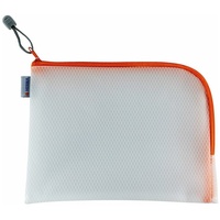 Herma Reißverschlussbeutel transparent/orange, 1 St.
