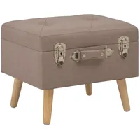 VidaXL Hocker mit Stauraum 3 Stk. Braun Stoff