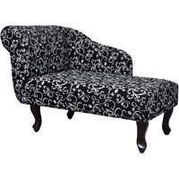 VidaXL Chaiselongue Schwarz und Weiß Stoff