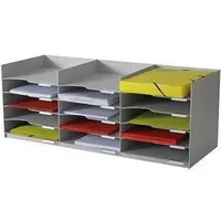 Paperflow Formularbox easyOffice 535.02 stapelbar 15Fächer grau