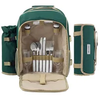 Anndora Picknickrucksack Rucksack + 11 tlg. Zubehör f. 2