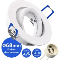 Maxkomfort GmbH 20x Einbaustrahler IP20 mit GU10 Fassung RUND
