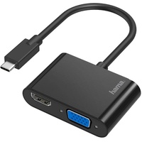 Hama Video-Adapter 2in1 USB-C-Stecker - VGA & HDMI-Buchse Ultra-HD