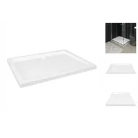 VidaXL Duschwanne Anti-Rutsch Weiß 90x70x4 cm ABS