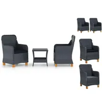 VidaXL Garten-Lounge-Set 3-tlg. dunkelgrau