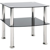 Haku-Möbel HAKU Möbel Beistelltisch Glas schwarz 45,0 x 45,0