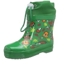 Playshoes Jungen Unisex Kinder Gummistiefel Halbschaft gefüttert Regenstiefel, grün