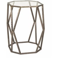 Haku-Möbel Beistelltisch Glas / Metall bronze 37 x 50