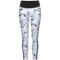 LASCANA ACTIVE Leggings Damen weiß-schwarz-gemustert-neongelb Gr.36/38