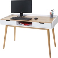 MCW Schreibtisch, MCW-A70, Computertisch Bürotisch, 120x55cm MDF Esche-Optik