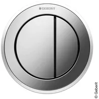 Geberit Typ 10 Fernbetätigung pneumatisch, für 2-Mengen-Spülung, Möbeldrücker, glanzverchromt/mattverchromt