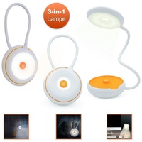 EAXUS Eaxus® 3in1 LED Tischleuchte - flexible Nachttischlampe USB