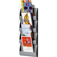 Paperflow Wandprospekthalter Integral silber DIN A5 20 Fächer
