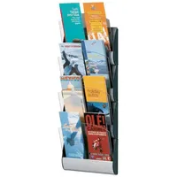 Paperflow Wandprospekthalter Integral silber DIN A5 PS alu