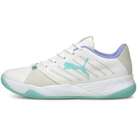 Puma Accelerate Pro W+ Hallenturnschuh, White-Elektro Aqua-Elektro Purple, 38