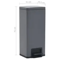 VidaXL Mülleimer 30 l Grau