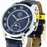 Q&Q Mondphase Leder 40 mm QZ10J318Y