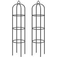 Gardebruk Rosensäule 2er-Set Schwarz 200x40cm