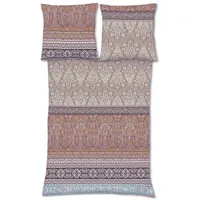 FLEURESSE Mako-Satin Bettwäsche 155x220 Ornamente Paisley mystic rot 114128-14