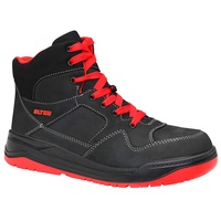 ELTEN MAVERICK black-red Mid ESD S3, Herren, Leder, Stahlkappe,