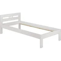 Erst-Holz Kinderbett Kiefer massiv weiß 90x190 Einzelbett Zubehör wählbar