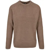 URBAN CLASSICS Raglan Ribbed Pullover - Green Khaki -