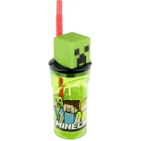 P:os Minecraft 3D Trinkbecher 0,36 l Grün-schwarz