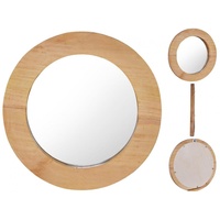 VidaXL Wandspiegel 40 cm Teak Rund